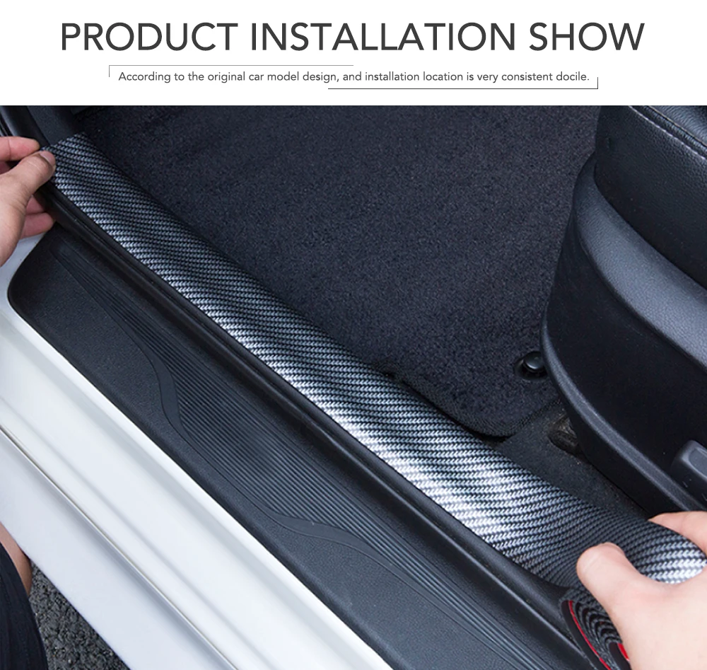 Универсальные защитные наклейки на пороги автомобиля для Citroen C4 C5 Kia k2 k5 Cerato Sorento