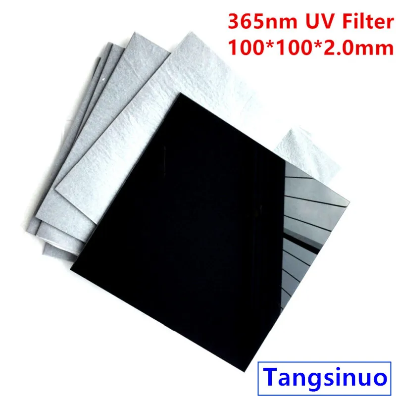 

100*100*2.0mm ZWB2 UG1 UV Pass Filter Glass lens for 365nm light source