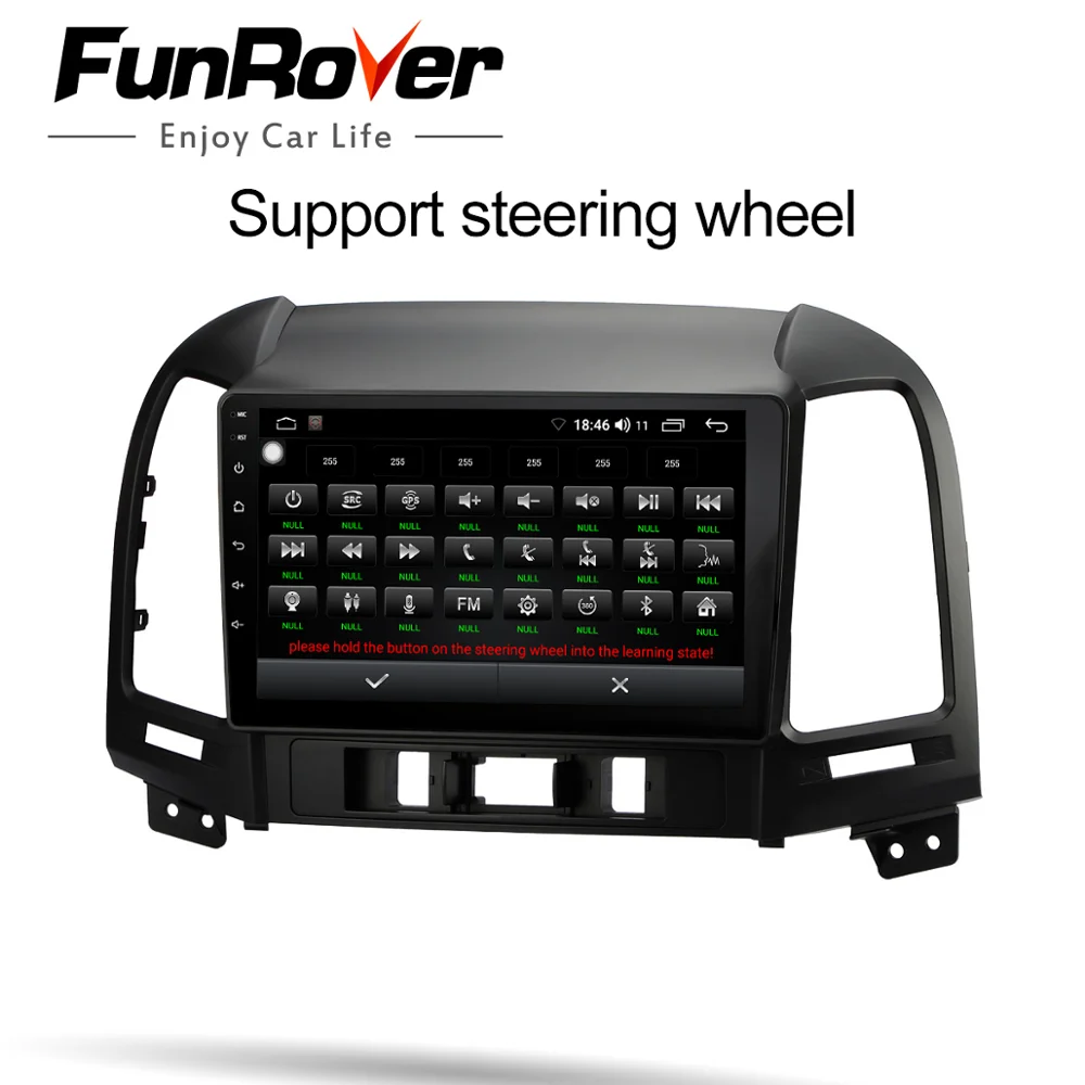 Funrover Android 10 0 для HHyundai Santa Fe 2 2006 2012 автомобильный Радио Мультимедиа Видео плеер