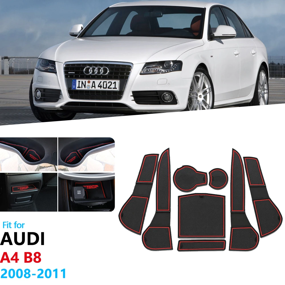 Противоскользящий резиновый коврик для Audi A4 B8 2008 2009 2010 2011 8K RS4 S4 S line RS|Наклейки на