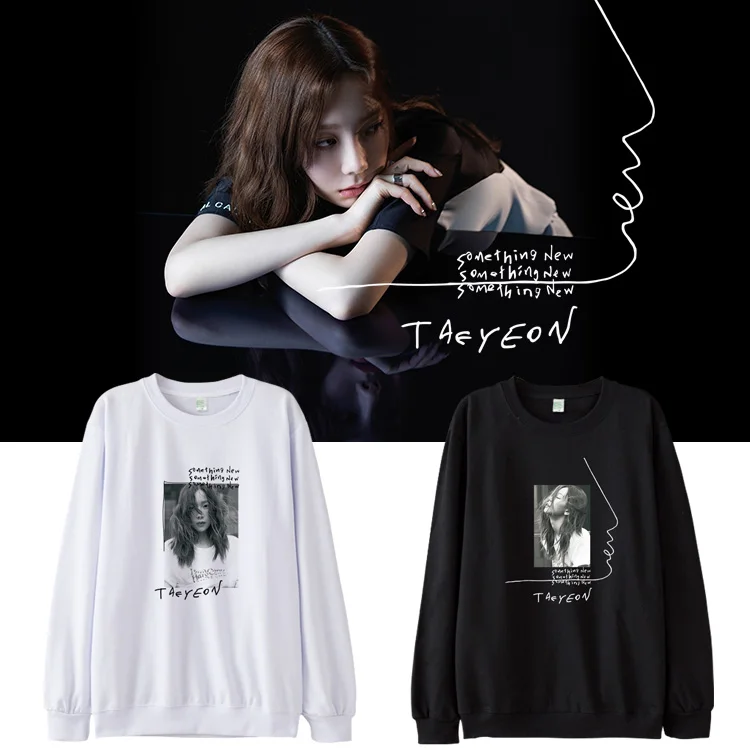 

K Pop Kpop Девушки поколения Taeyeon что-то новое худи свитшоты пуловеры женские с длинным рукавом Харадзюку уличная война K-кофта с капюшоном в сти...
