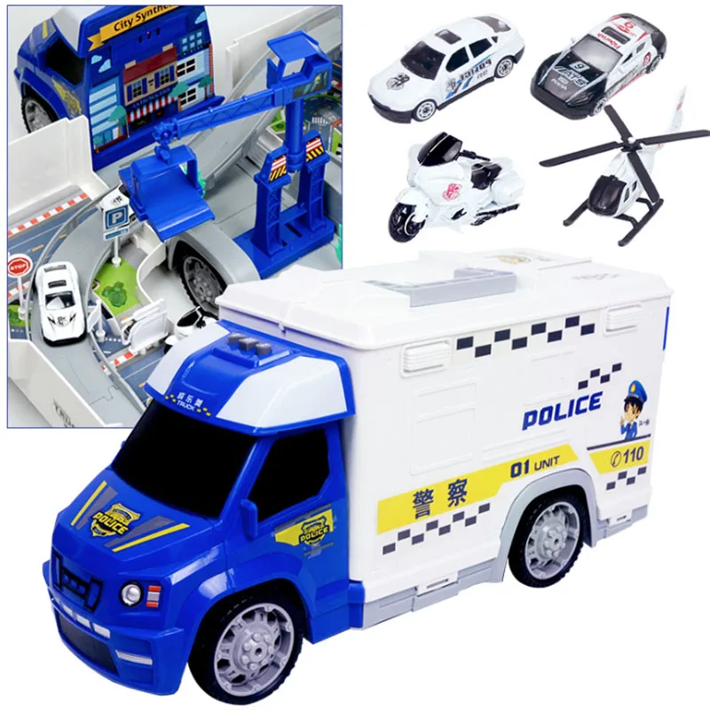 Deformable fire police racing container грузовик парковочный сплав трек автомобиль электрический