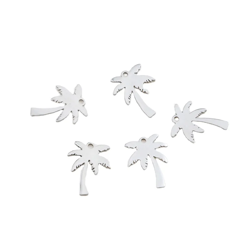 

Hobbyworker 14x17mm Palm Tree Stainless Steel Coconut Charm Pendants for Jewelry Making