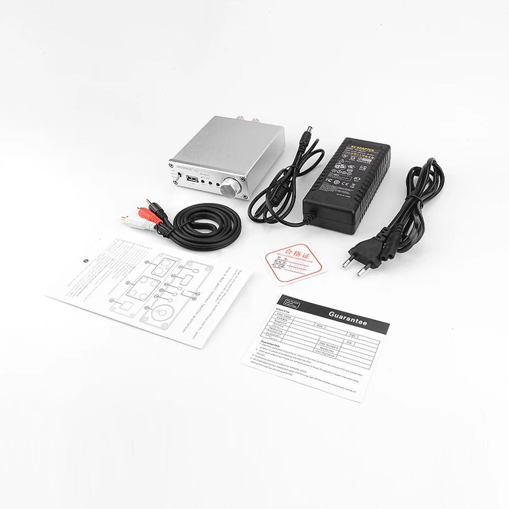 Silver-EU Plug AIYIMA TPA3116D2 усилители 50 Вт* 2 Bluetooth 5,0 стерео усилитель аудио усилитель мощности динамика DIY для домашнего звукового театра - Цвет: Silver-EU Plug