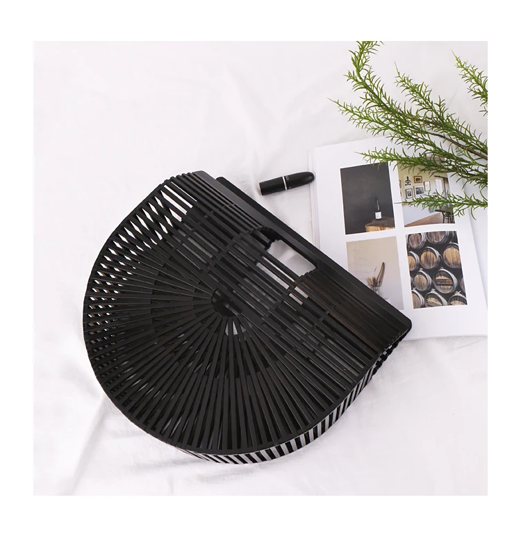 Плетеная вручную круглая Праздничная бамбуковая сумка для женщин портативная