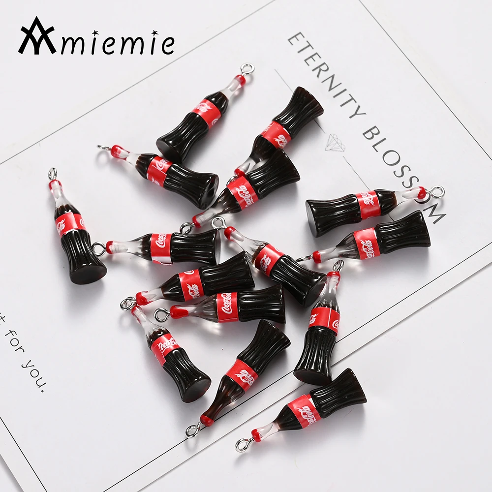 5 шт. Подвески в виде бутылки питьевой колы Новые забавные подвески из смолы для