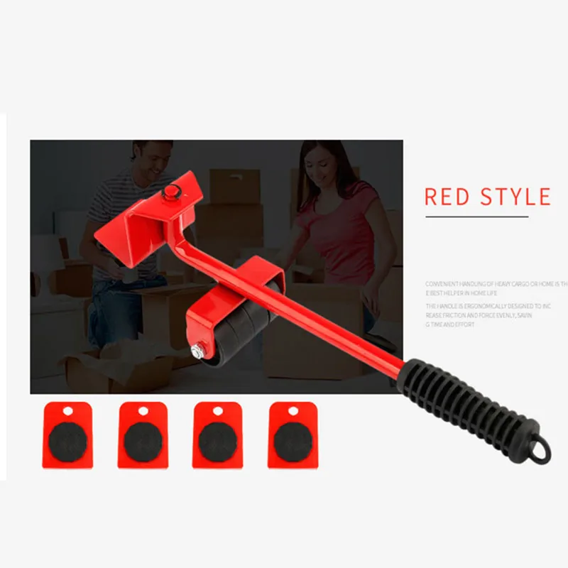 

Newly 5pcs Heavy Object Mover Set Portable Move Handling Tool for Furnitures Fish Tank MK