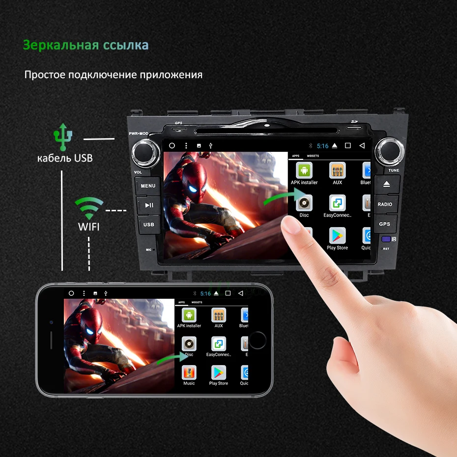4G Android 9,0 DSP ips экран HD AV выход автомобиля gps для CRV DVD плеер навигация Радио мультимедийный плеер стерео