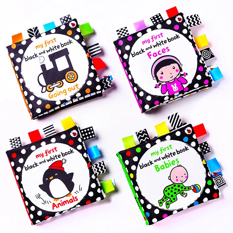 Kids Cloth Books 0-12 Months Baby Puzzle Educational Early Learning Fish Fabric Book Develop Cognize Animal Reading Toys игрушк