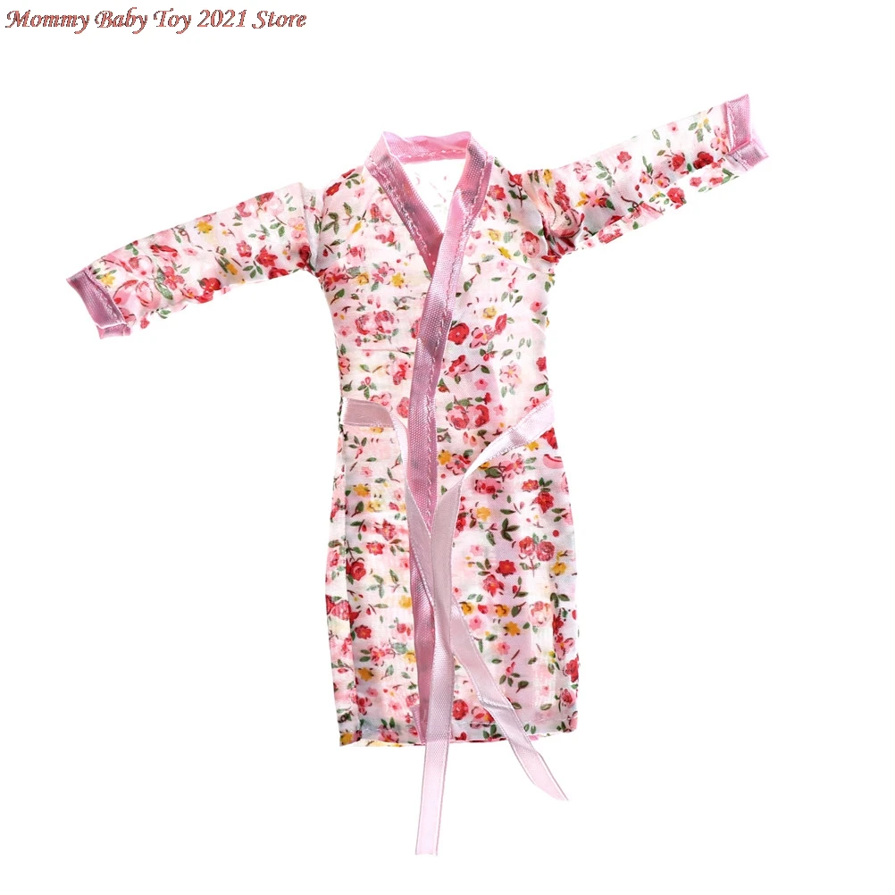 

1Pcs Bedroom Pajamas Robe Nighty Bathrobe Clothes For Doll Accessories Kids Best Toys Gift Dolls Robe Shorts For Ken BJD