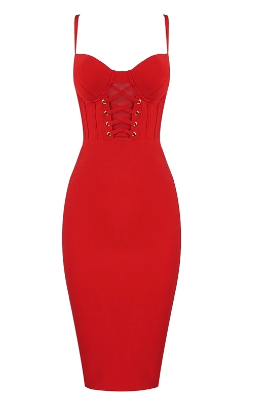 

New Fashion Sexy Suspender Mesh Backless Dress Banquet Party Bandage Dress for Women in Summer of 2021