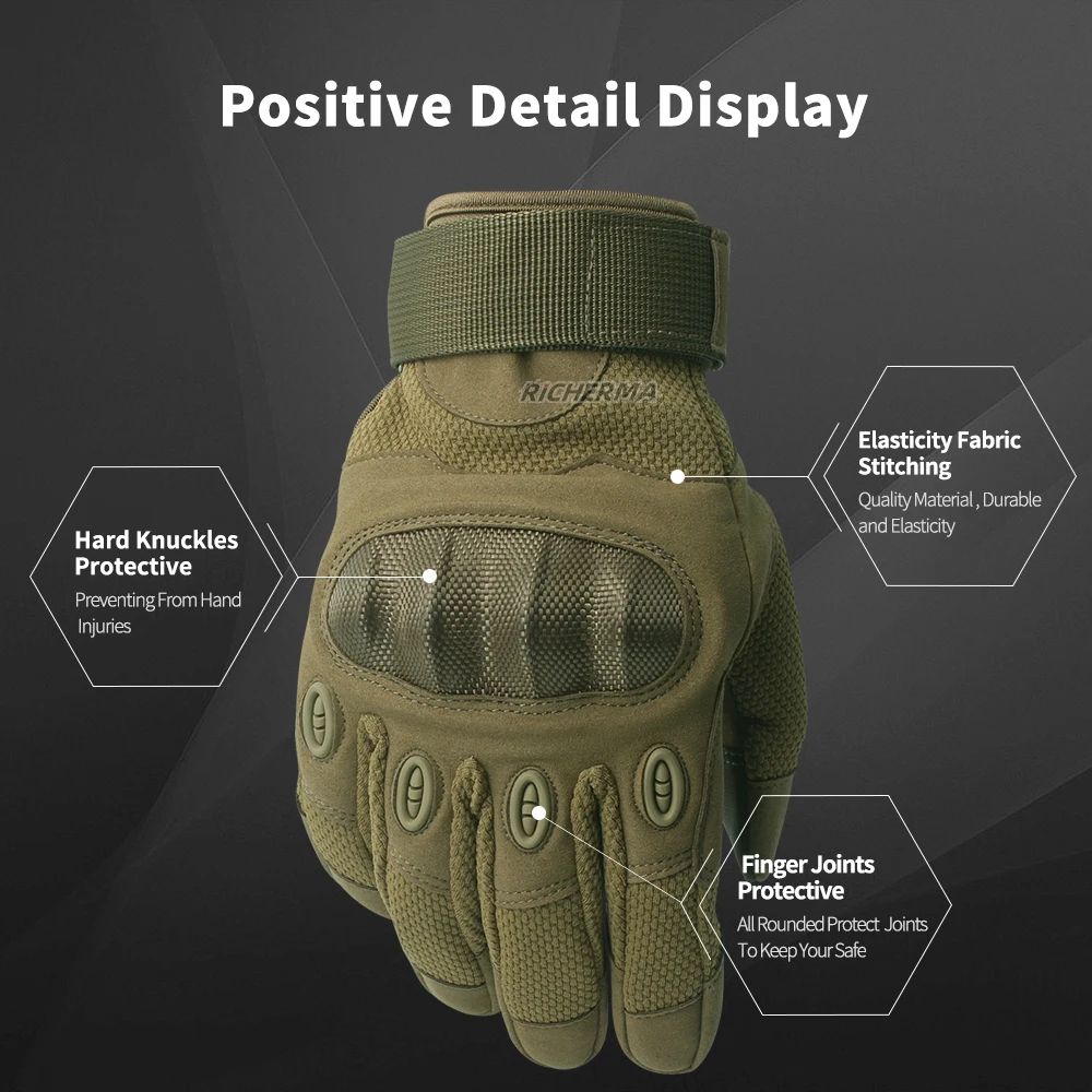 Защитные мотоциклетные перчатки для рук тактические с закрытыми пальцами мужчин