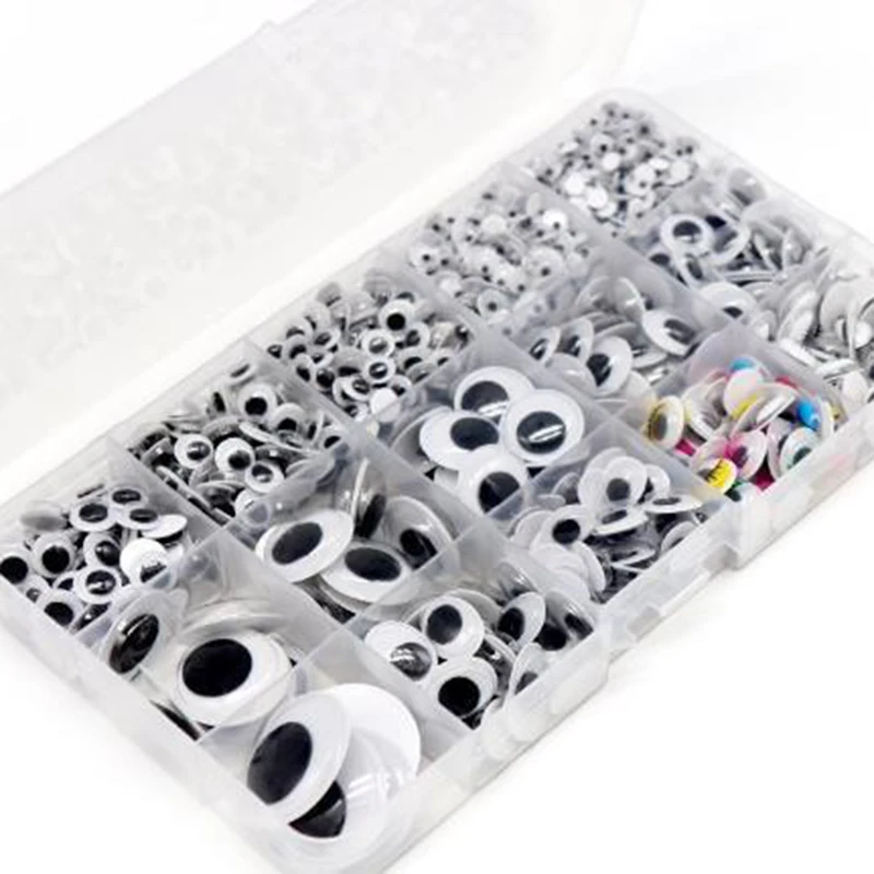 

1500pcs Self-adhesive Googly Wiggle Eyes For DIY Scrapbooking Crafts Projects DIY Dolls Accessories Eyes Handmade Toys