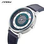 Sinobi Relogio masculin de luxo masculino pulseira de couro relgios esportivos homem relgio de quartzo  prova dwaterproof