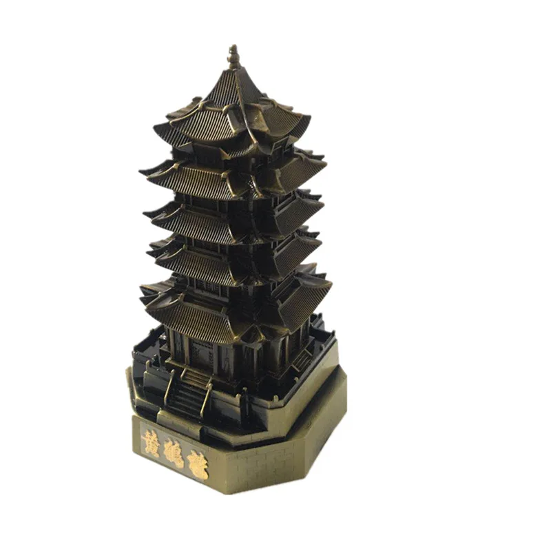 

Yellow Crane Tower metal handicraft ornaments business gifts travel souvenirs Wuhan famous tower