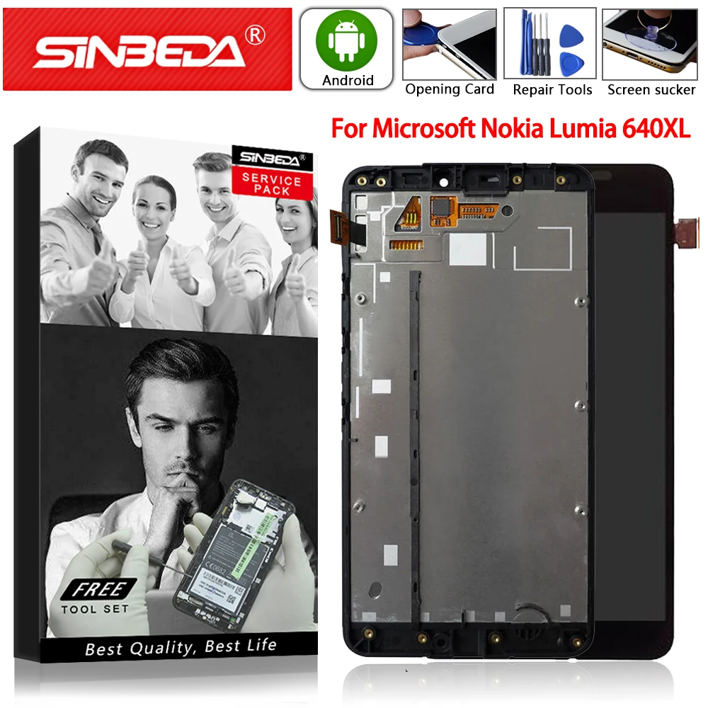 5 7 &quotОригинальный ЖК дисплей для Microsoft NOKIA Lumia 640XL сенсорный экран с рамкой