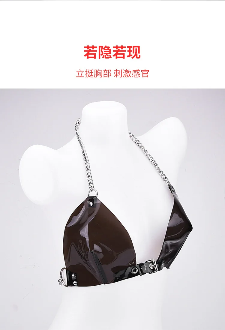 

Adult Games PU leather Body Harness Sexy Lingerie for Women Fetish Chastity Belt Slave Bondage Restraints Exposed Breast Sex Toy