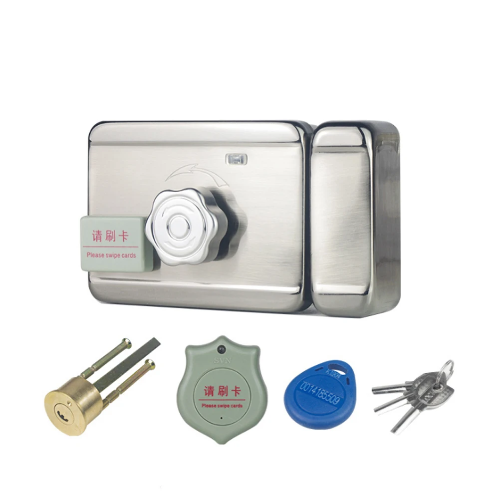 

Anti-Theft Cylinder Deadbolt Metal Electric Lock Access Control System Electronic Interlligent Smart Rfid Key Card Rim Lock