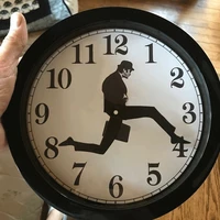 ministry of silly walk wall clock comedian home decor novelty wall watch funny walking silent mute clock gift dropshipping