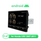 Автомобильный радиоприемник 11,6 дюймов Android 10 центральный мультимедийный плеер GPS автомобильный стерео Bluetooth 4G для Honda CRV 2007-2011 с Android авто