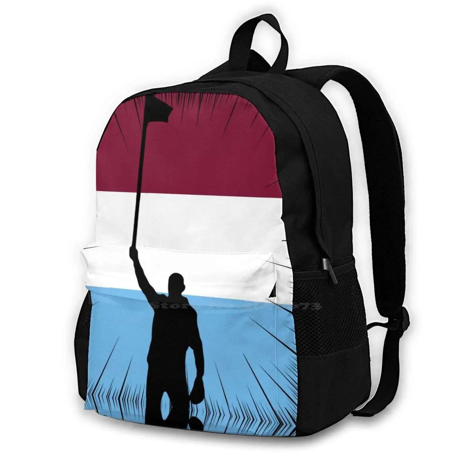 

Classic Flagman School Bags For Teenage Girls Laptop Travel Bags Flagman Football Sport Demonstrations Fans Flag Man Hammers