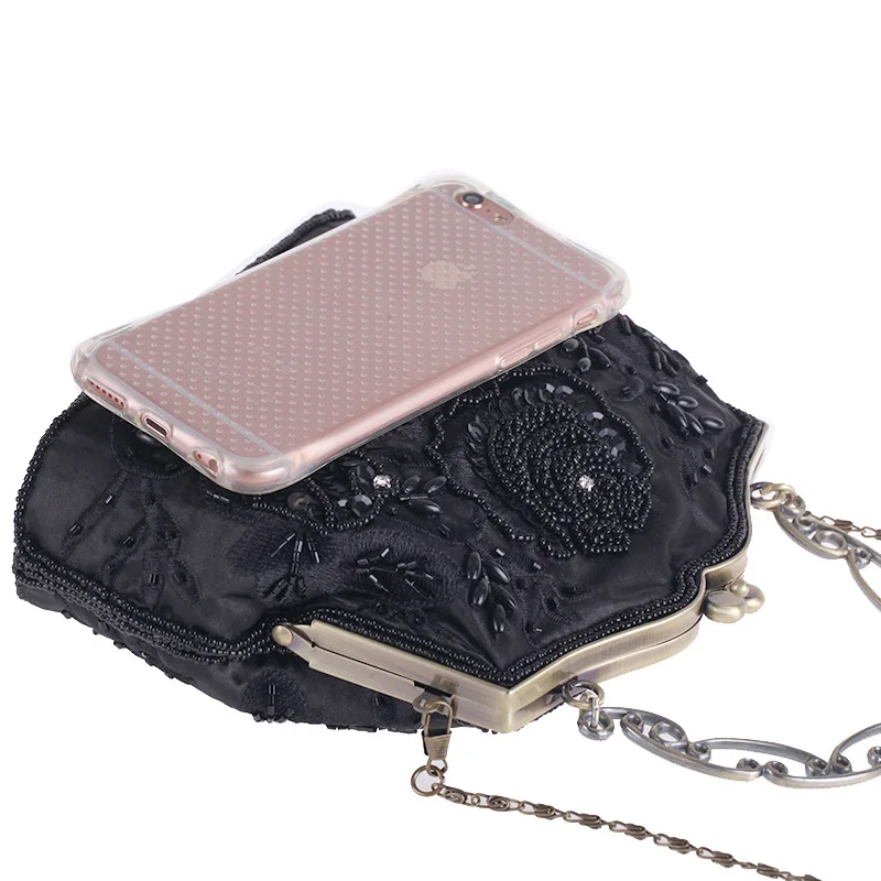 Women's Vintage Style Beaded And Sequined Evening Bag Wedding Party Handbag Clutch Purse| |