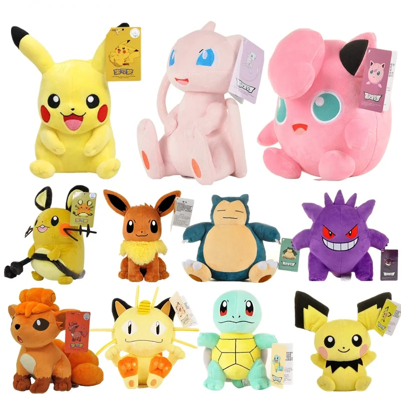 

Pokemon Action Pikachus figure Plush doll toy Bulbasaur Squirtle Charmander Eevee Jigglypuff Kawaii stuffed plush toys Kid gift