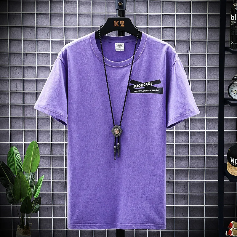 Футболка мужская с графическим принтом в стиле хип хоп|Мужские футболки| |