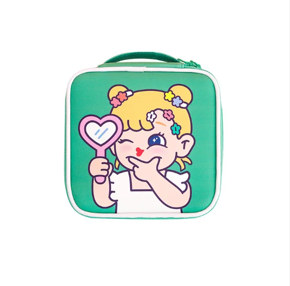 Зеленый Bentoy мультфильм супер красивый футляр для косметики пакет для хранения девочек большой емкости макияж мешок плюш косметичка - Цвет: Зеленый
