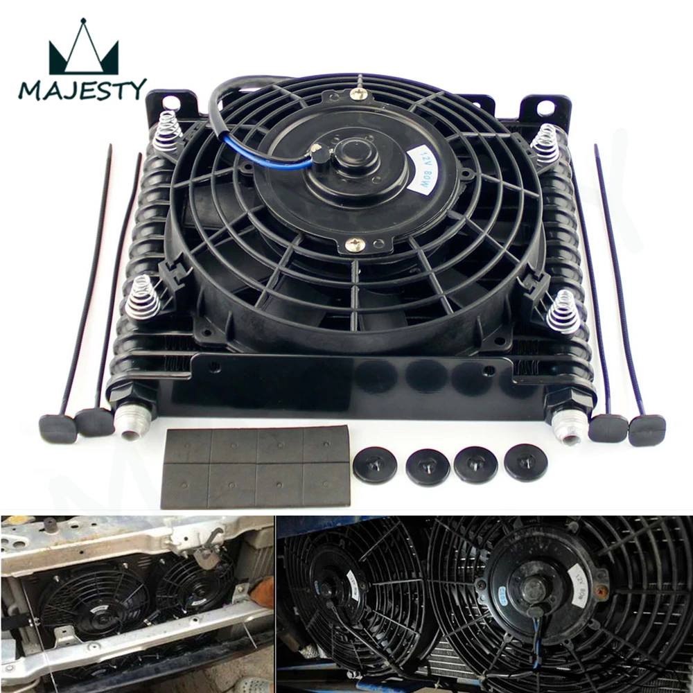 8-AN 32 мм 15 ряд двигателя гоночного покрытия алюминиевый масляный радиатор + 7