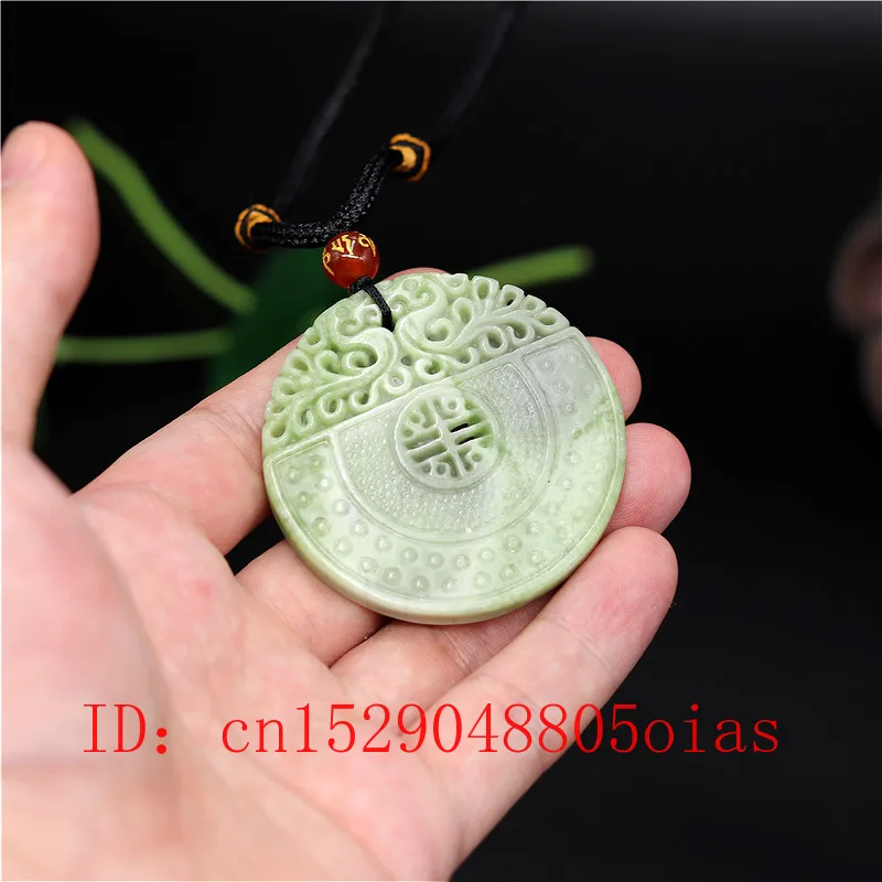 Натуральный белый зеленый китайский Нефритовый Дракон Ожерелье Феникса