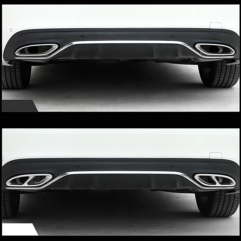 2 шт. автомобильный глушитель выхлопная труба задняя крышка металлическая