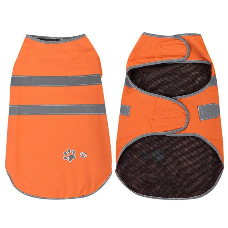 Плащ-дождевик со светоотражающими полосками нейлоновая застежка оранжевый