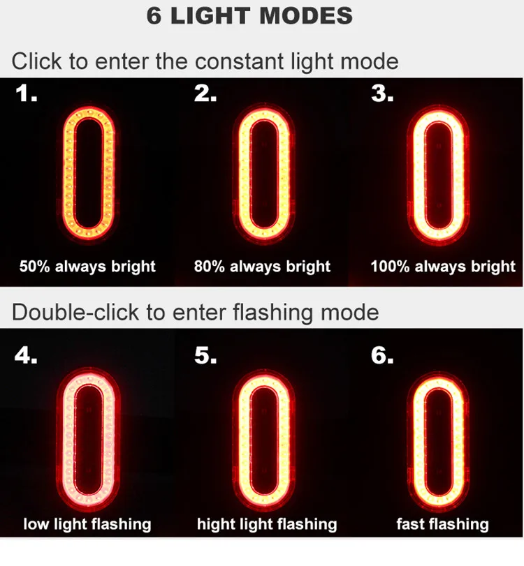 

Mini Bicycle Light LED USB Bike Taillight Mountain Bike Rear Light Night Safety Warning Lamp Waterproof Charging Cycling Lantern