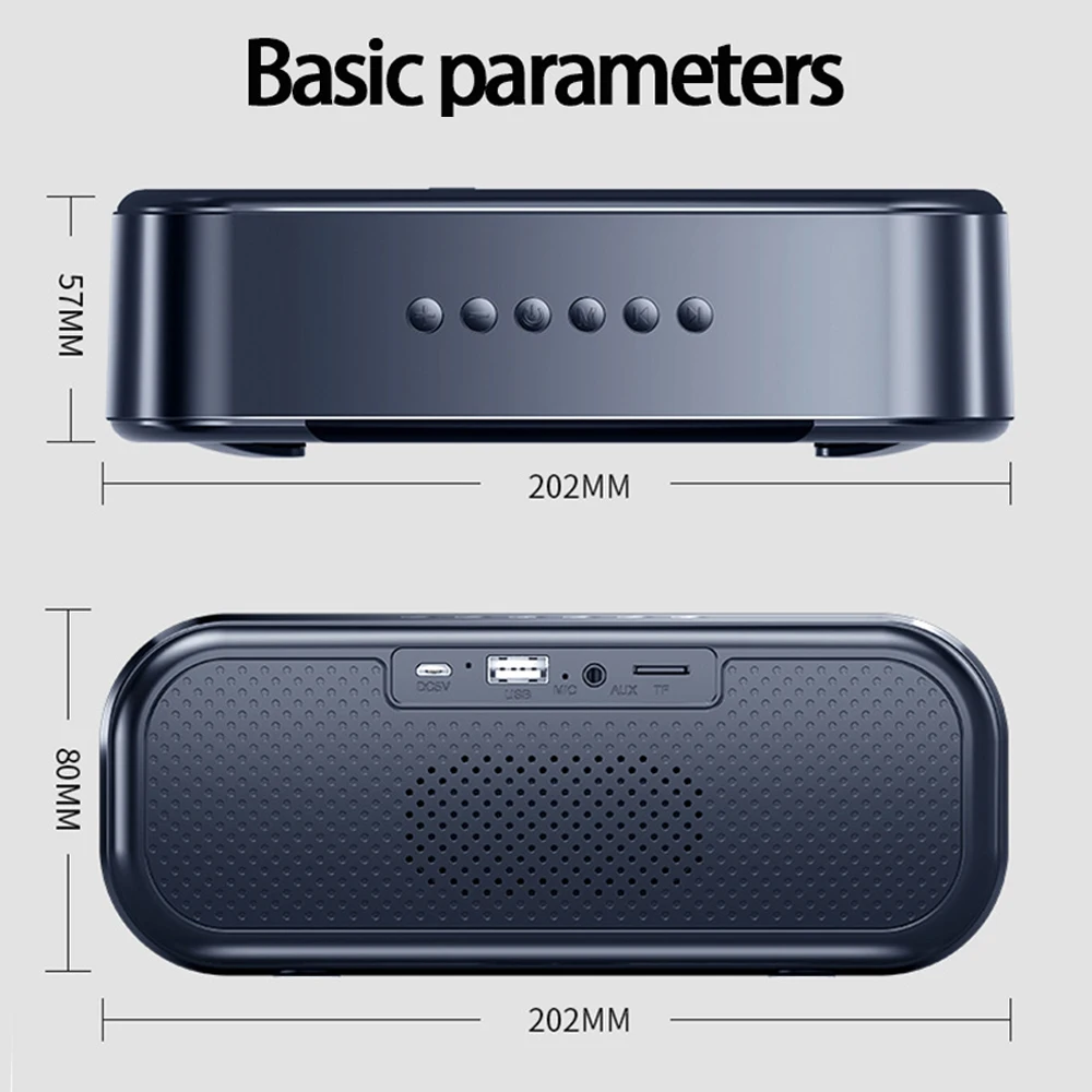 

FM Radio Altavoces Bluetooth-compatible Speakers LED Caixa De Som Amplificada Alarm Clock Alto-falantes Subwoofer Home Theater