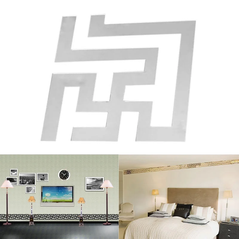 10 шт. 3D зеркальные настенные стикеры Наклейка Искусство потолок современный