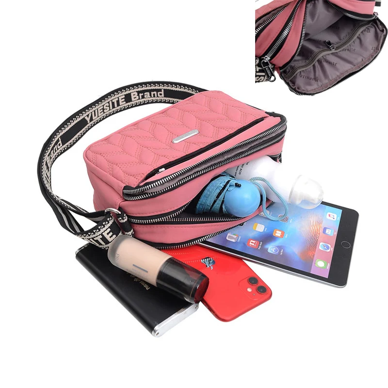 

Brand Designer Small Crossbody Bags for Women Nylon Casual Multi-pocket Ladies Purse and Handbags Girls Messenger Bag Summer New