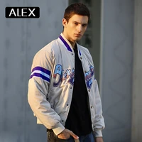 alex plein bomber jacket man style 2022 warm winter coats streetwear mens fashion button stand collar outwear best sell basic