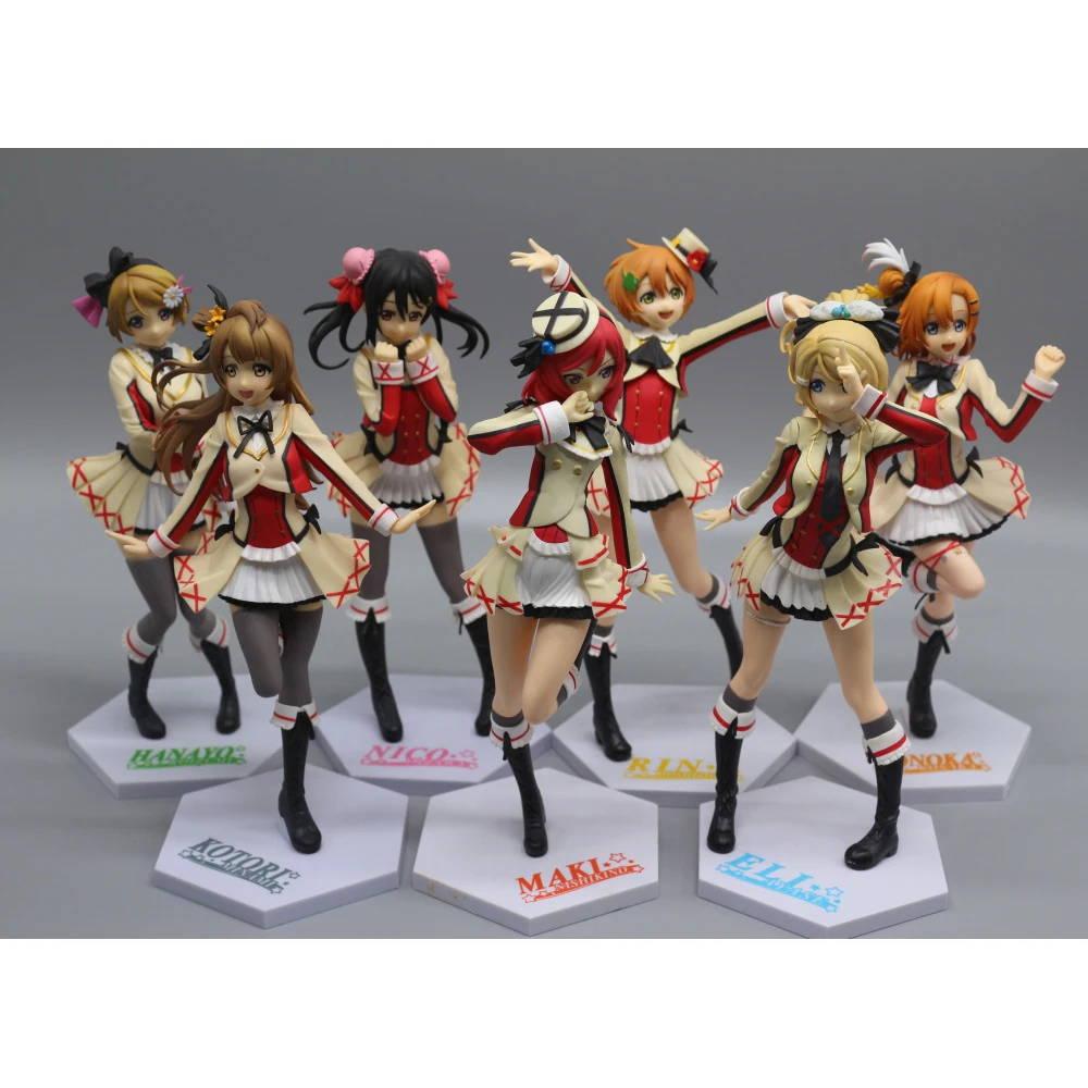 

LoveLive Action Figure You Watanabe Kunikida Hanamaru Kanan Matsuura Takami Chika Ohara Mari Model Ornament Toys