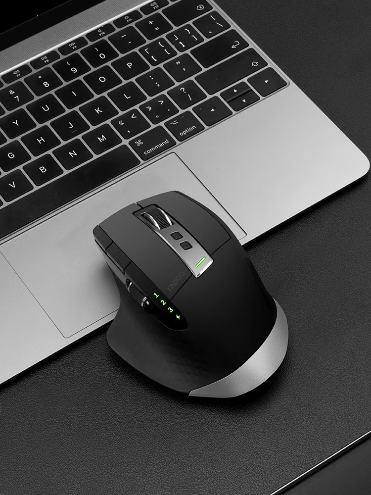 

Latest Rapoo Rechargeable Multi-mode Wireless Mouse 3200DPI Switch between Bluetooth-compatible and 2.4G for Four Device Connect