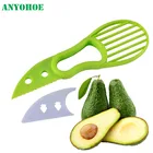 3-в-1 авокадо Slicer Ши нож для удаления сердцевины и нарезания масло целлюлозно-сепаратор нож для фруктов очистка от кожицы Пластик Ножи Кухня фруктов и овощей гаджеты