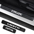 4 предмета в комплекте, для Шевроле Лачетти Cruze Captiva Equinox Тракс Impala Camaro Z71 Sonic зубная щётка Spark Sail Aveo автомобильный порог дверь наклейки автомобильные аксессуары