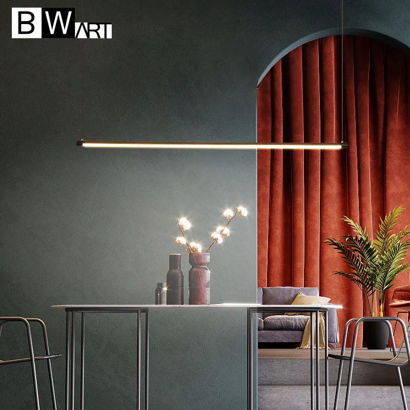 Современный подвесной светодиодный светильник bбородок Минималистичная лампа для офиса кабинета столовой