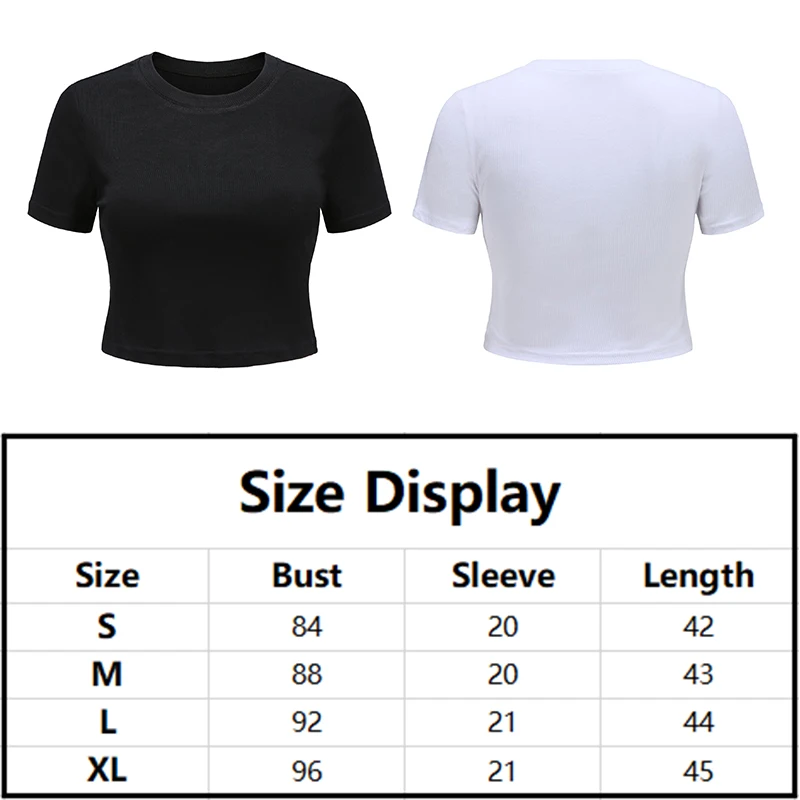 

Women T-shirts Short Sleeve Basic T Shirt 2021 Spring Tee Women Cotton Tshirt Summer Vintage Streetwear O Neck Women's Crop Top