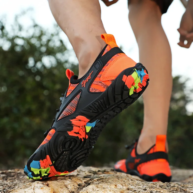 Men Mountain Trekking Hiking Shoes Summer Breathable Quick-drying Water Shoes Soft Non-slip Comfortable Diving Water Sneakers