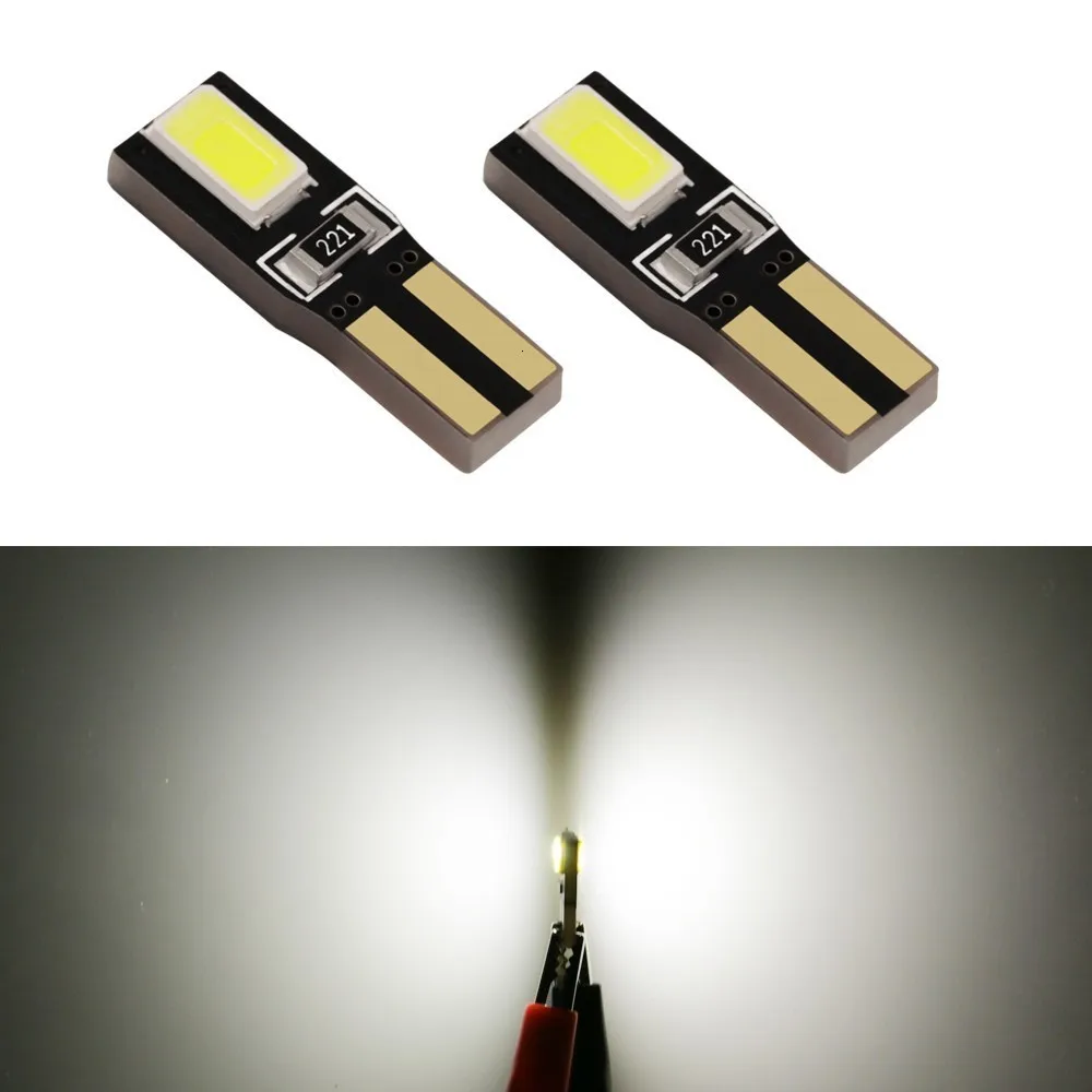 3 шт. Led T5 2721 W3W W2* 4.6d 5630 SMD Инструмент: клин-индикатор, светильник, спидометр, кластер, тире, светильник 10-15 В постоянного тока