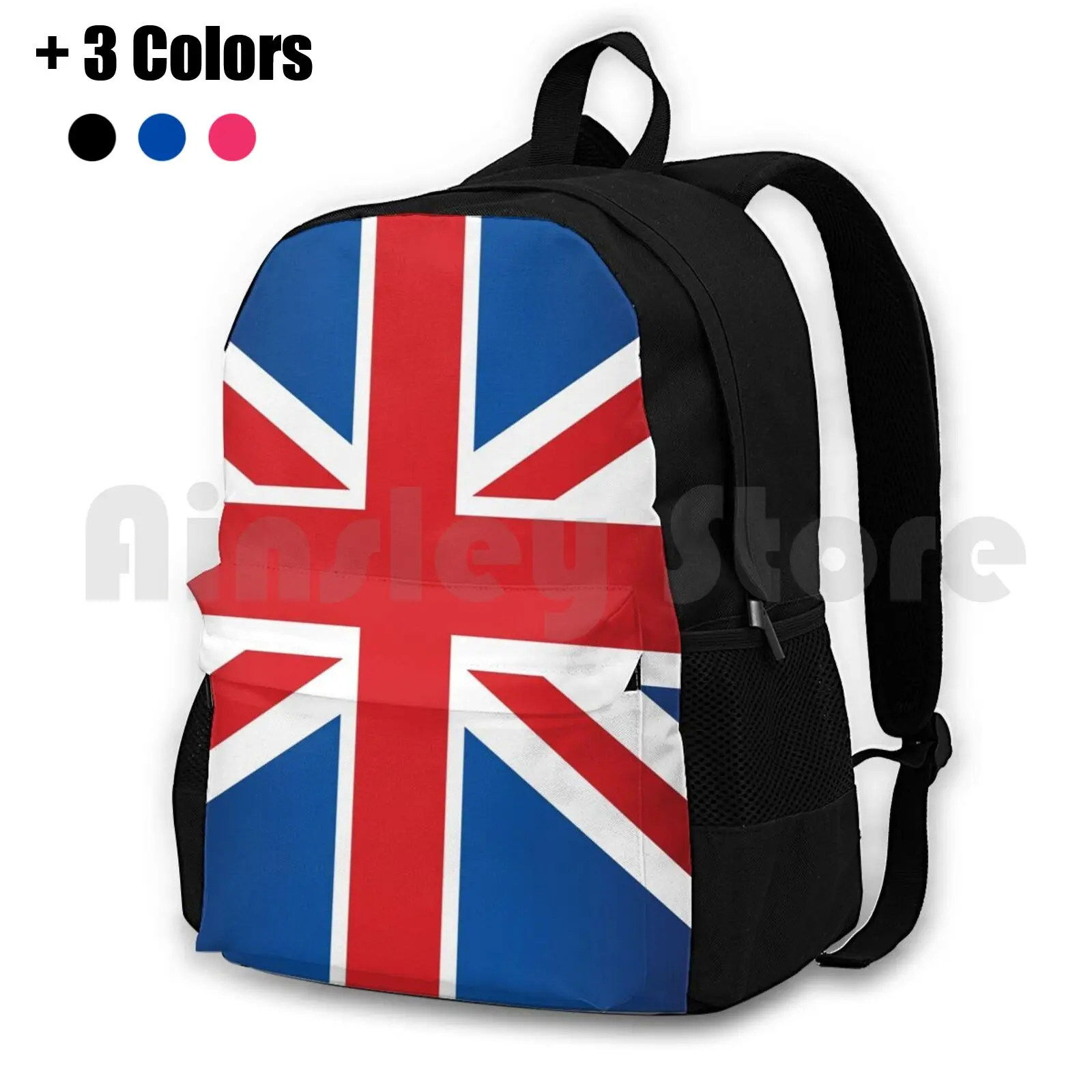 

Походный рюкзак с британским флагом, водонепроницаемый походный, британский, Королевский флаг с помпонами, для путешествий и походов