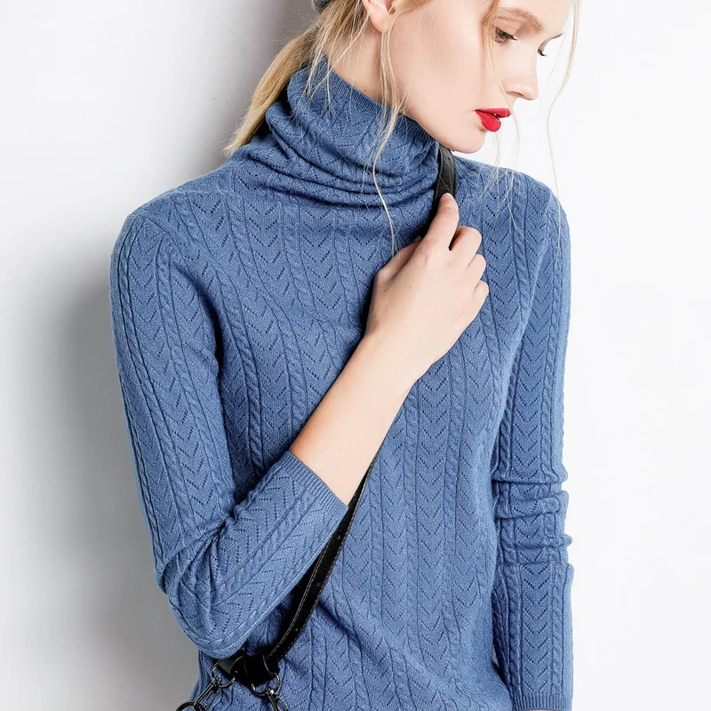 Новинка Осень-зима 2020 свитер с высоким воротником Женская Студенческая блузка