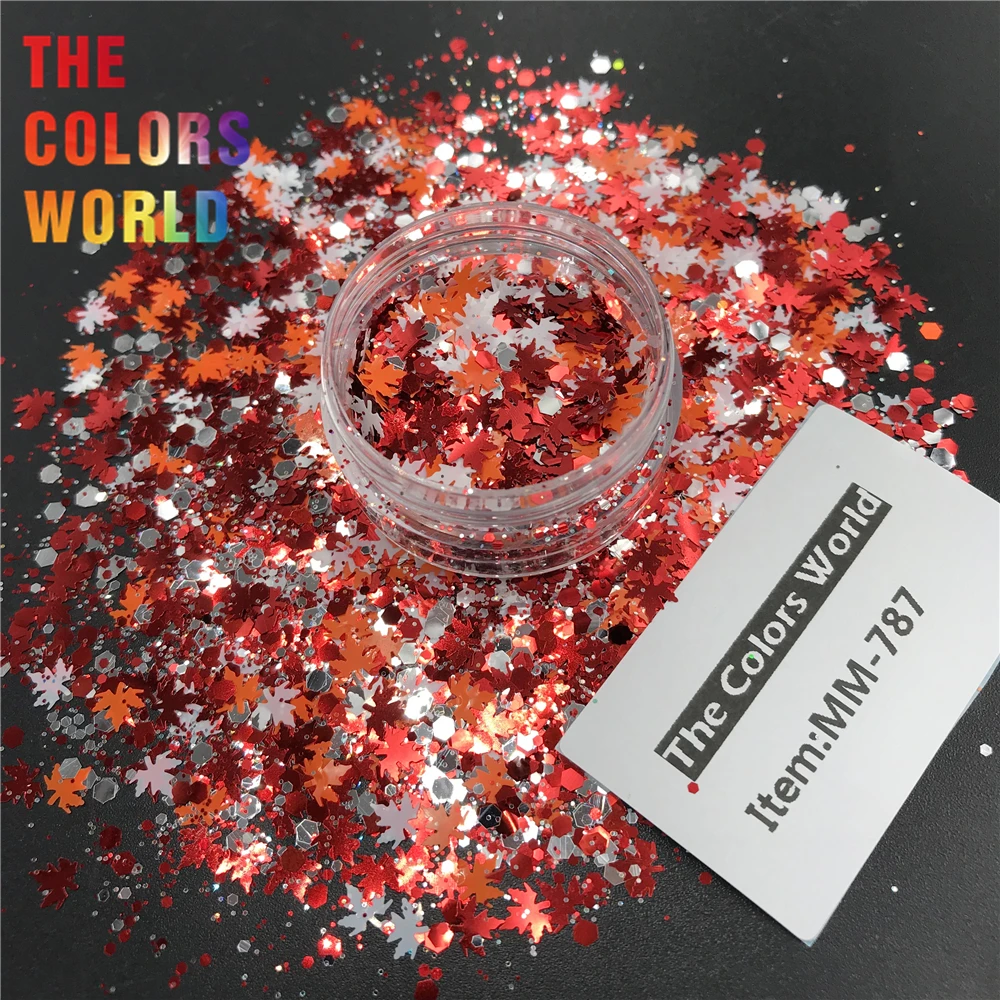 TCT 364 осенний кленовый лист микс блеск для ногтей художественное украшение из