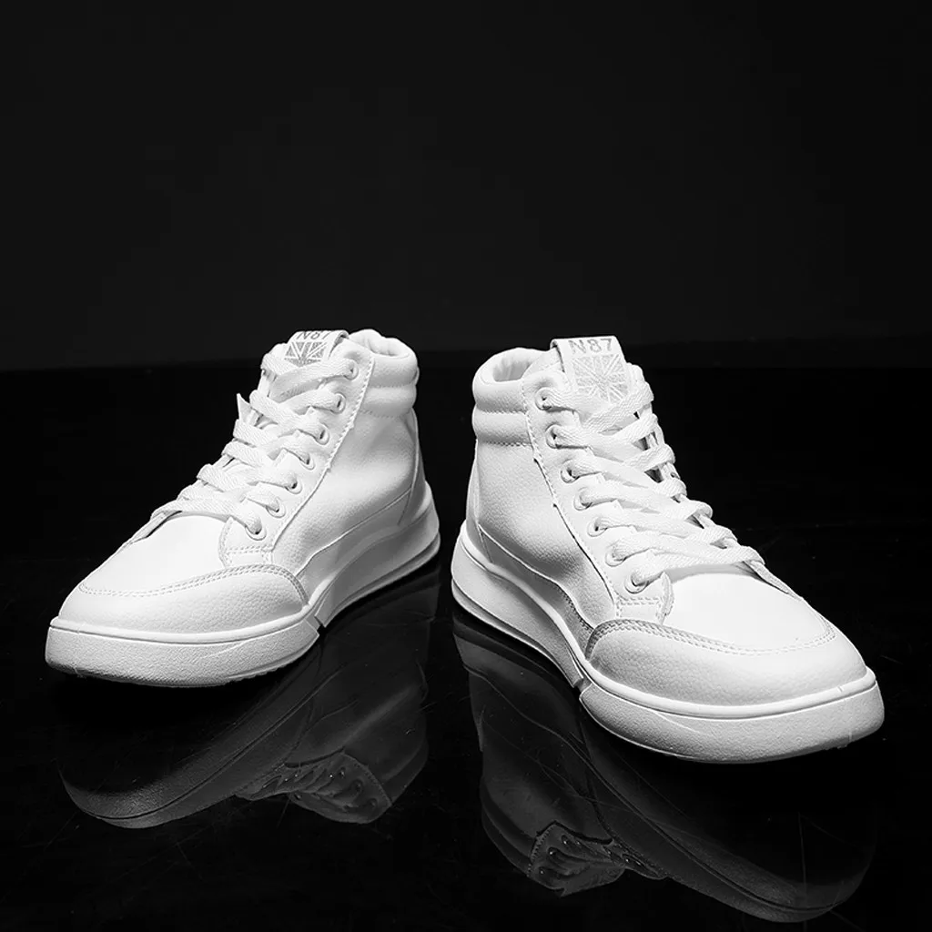 Кроссовки для бега Мужская мода Белые Мужские дышащие на шнуровке спортивные